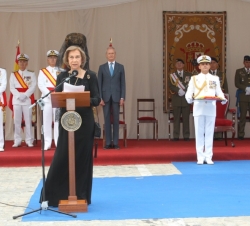 Su Majestad la Reina durante su intervención